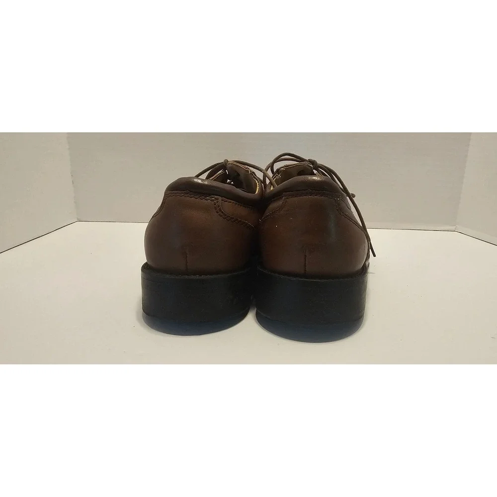 Chaps 96-26852 Brown Leather Oxfords Tie Lace Dress Loafers Shoes Mens size 9M
